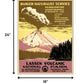 24" X 32" Lassen Volcanic National Park Vintage Travel Poster Wall Art