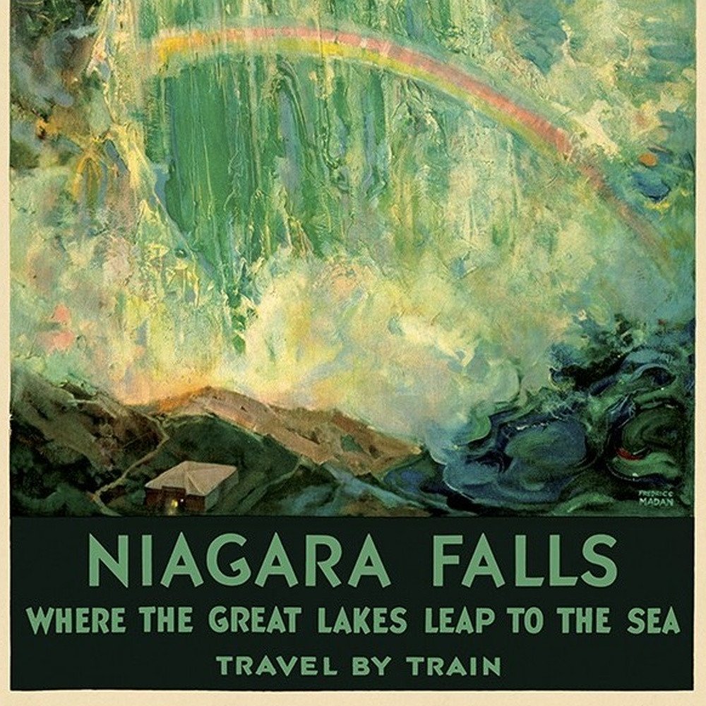 24" X 36" Niagra Falls New York C1920S Vintage Travel Poster Wall Art