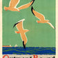 24" X 36" Birds Over Lake Michigan C1929 Vintage Travel Poster Wall Art