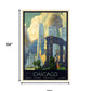 36" X 54" Vintage 1929 Chicago Michigan Ave Travel Poster Wall Art