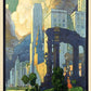 36" X 54" Vintage 1929 Chicago Michigan Ave Travel Poster Wall Art