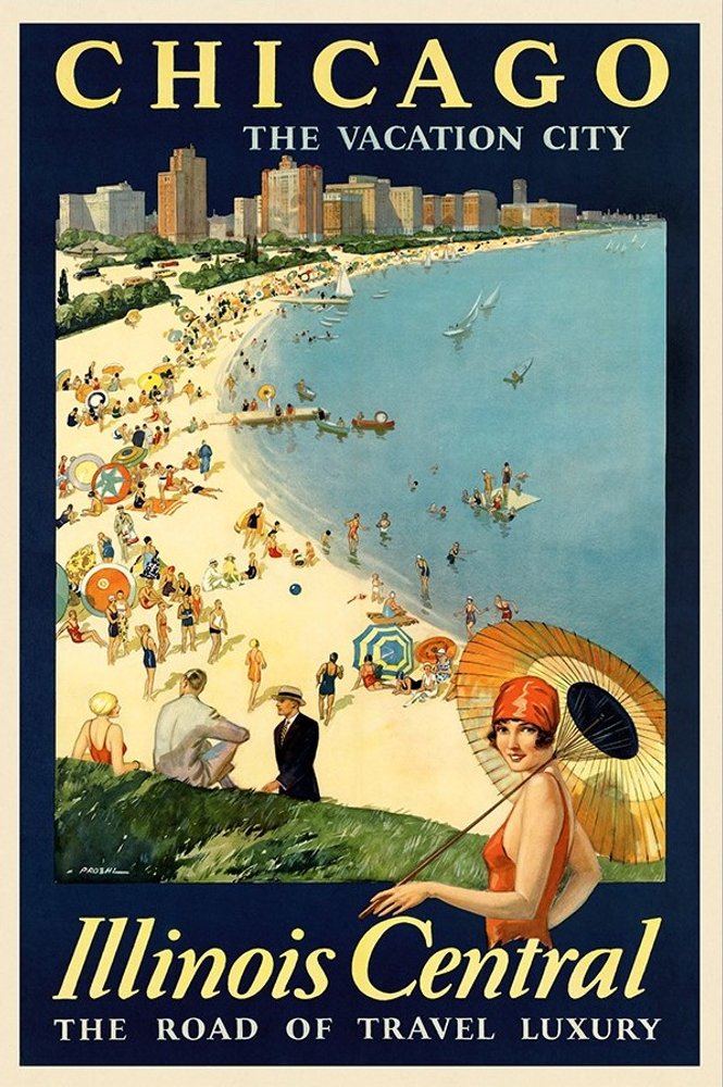 Vintage 1934 California Travel Unframed Print Wall Art