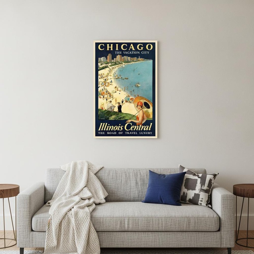 Vintage 1934 California Travel Unframed Print Wall Art