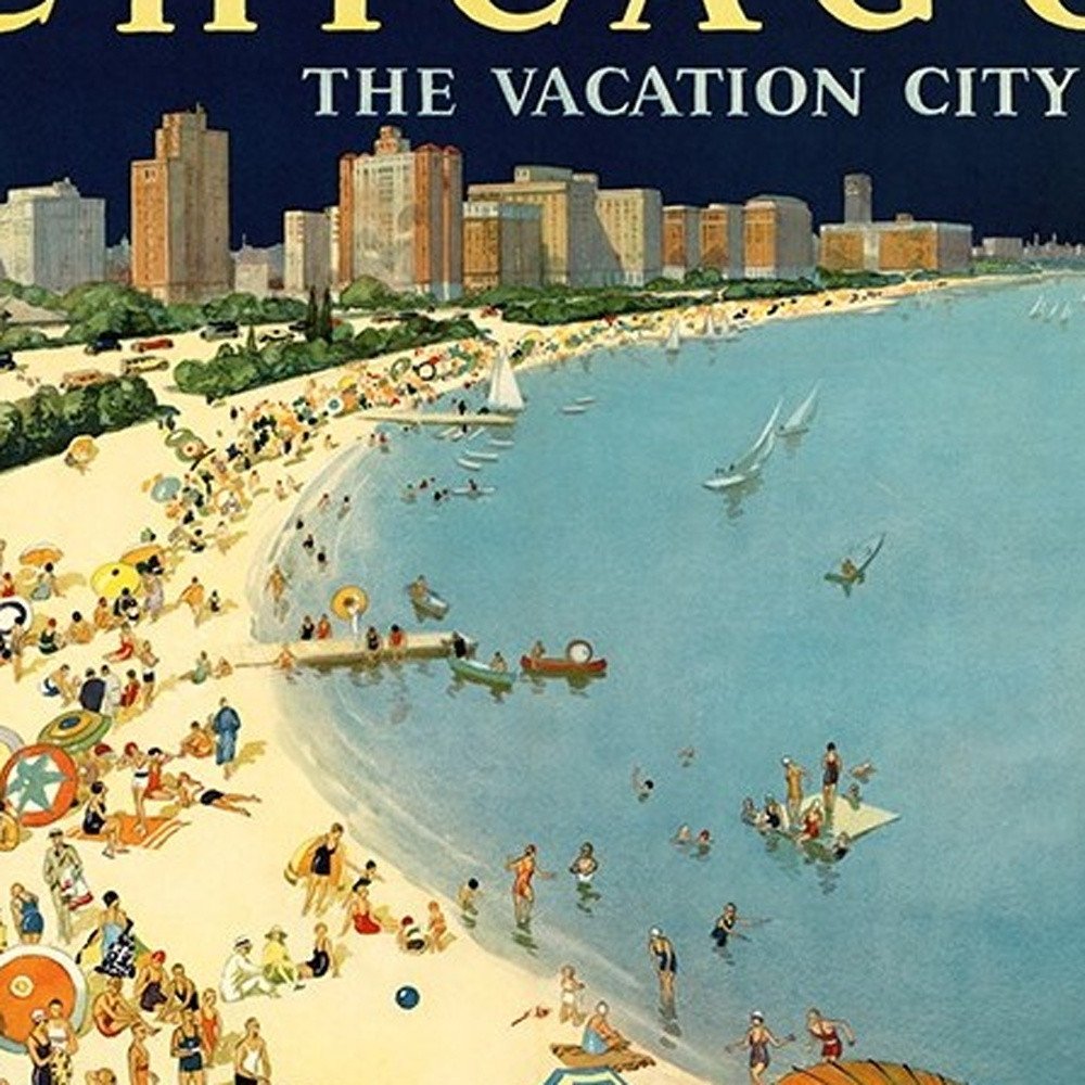 Vintage 1934 California Travel Unframed Print Wall Art