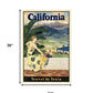 Vintage 1934 California Travel Unframed Print Wall Art