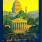 Washington Dc Vintage Travel Unframed Print Wall Art