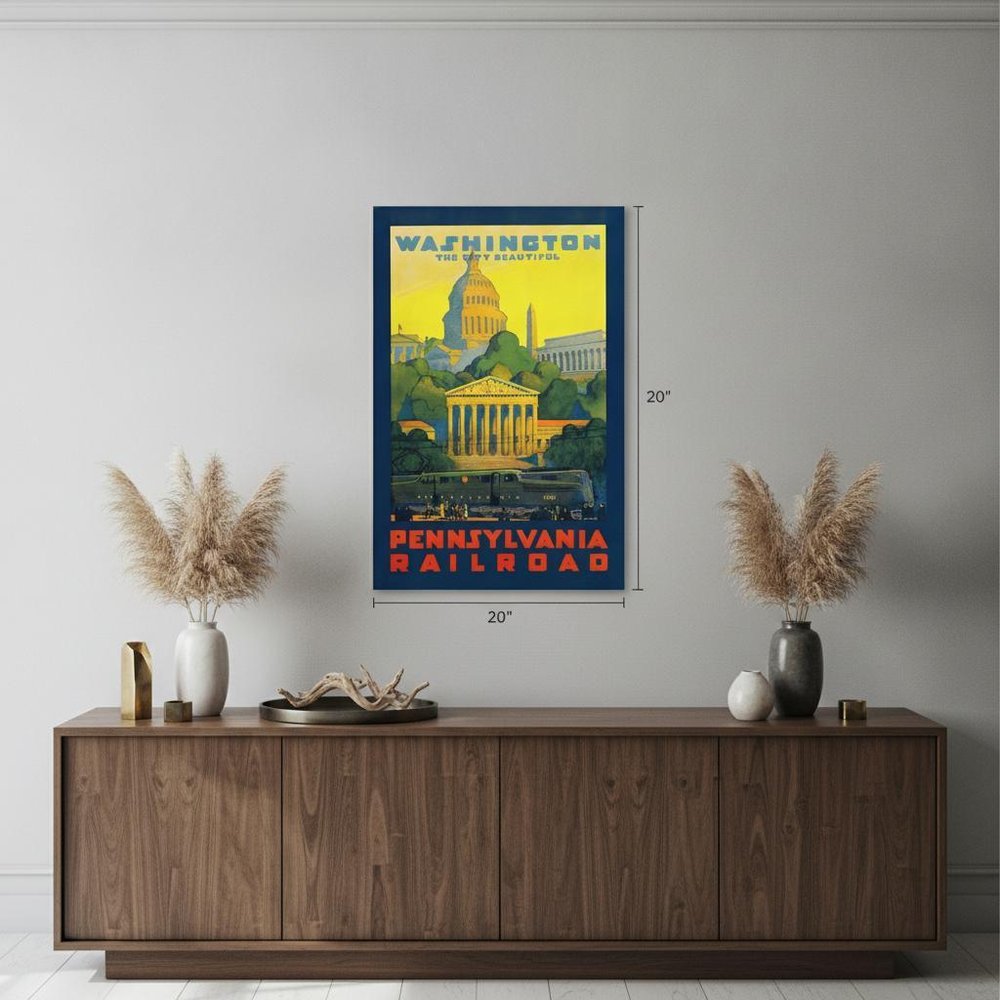 Washington Dc Vintage Travel Unframed Print Wall Art