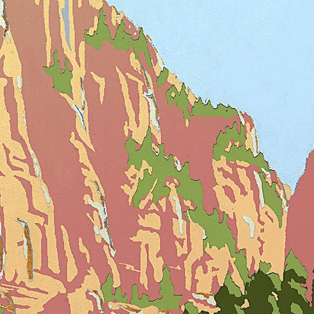 36" x 48" Zion National Park c1938 Vintage Travel Poster Wall Art