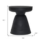 18" Black Solid Wood Round End Table