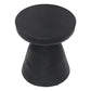 18" Black Solid Wood Round Pedestal End Table