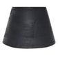 18" Black Solid Wood Round Pedestal End Table