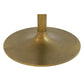 47" White and Gold Marble and Steel Pedestal Base Round Top Dining Table