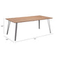 79" Wood Brown And Gray Steel Dining Table