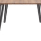 79" Brown and Gray Wood and Steel Dining Table