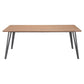 79" Brown and Gray Wood and Steel Dining Table