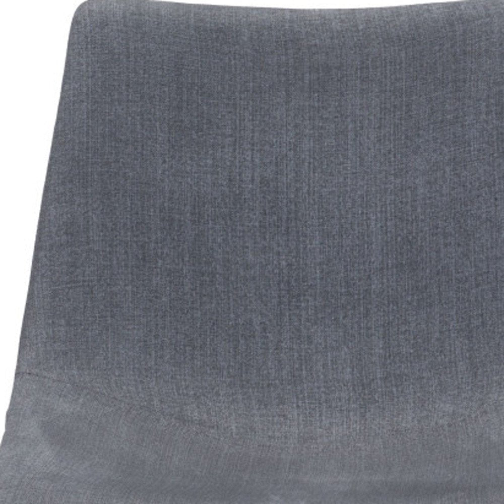 Set of Two Gray And Black Upholstered Fabric Dining Side Chairs