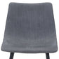 Set of Two Gray And Black Upholstered Fabric Dining Side Chairs