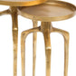 Set Of Two 13" Gold Nested Tables