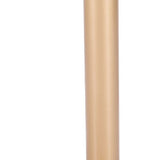 30" White and Gold Wood and Steel Pedestal End Table