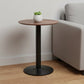 24" Black And Brown Round End Table