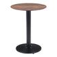 24" Black And Brown Round End Table