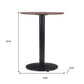 24" Black And Brown Round End Table