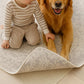6' x 9' Ivory Striped Weave Non Slip Rug Pad