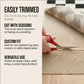 2' x 4' Ivory Striped Weave Non Slip Rug Pad