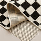 6' x 9' Ivory Striped Weave Non Slip Rug Pad