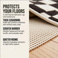 2' x 4' Ivory Striped Weave Non Slip Rug Pad