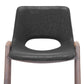 Set of Two 29 " Black And Brown Steel Low Back Bar Height Bar Chairs