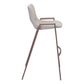 Set of Two 29 " Beige And Brown Steel Low Back Bar Height Bar Chairs