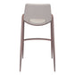 Set of Two 29 " Beige And Brown Steel Low Back Bar Height Bar Chairs