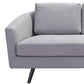 79" Gray Polyester Sofa With Black Legs
