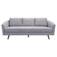 79" Gray Polyester Sofa With Black Legs