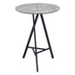 32" Gray and Black Rounded Steel Bar Table