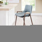 Set of Two 26" Gray And Brown Steel Low Back Counter Height Bar Chairs