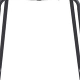 26" White And Black Steel Low Back Counter Height Bar Chair