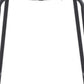 26" White And Black Steel Low Back Counter Height Bar Chair