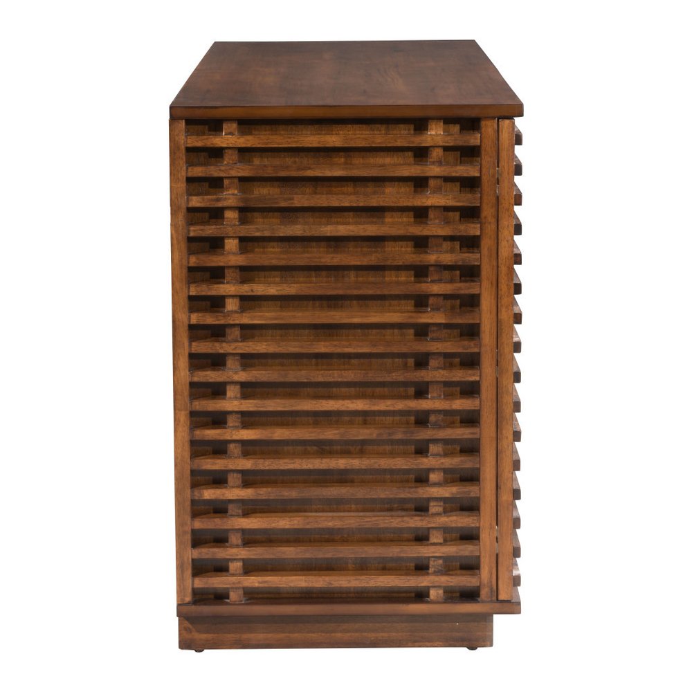 54" Brown Enclosed Storage TV Stand