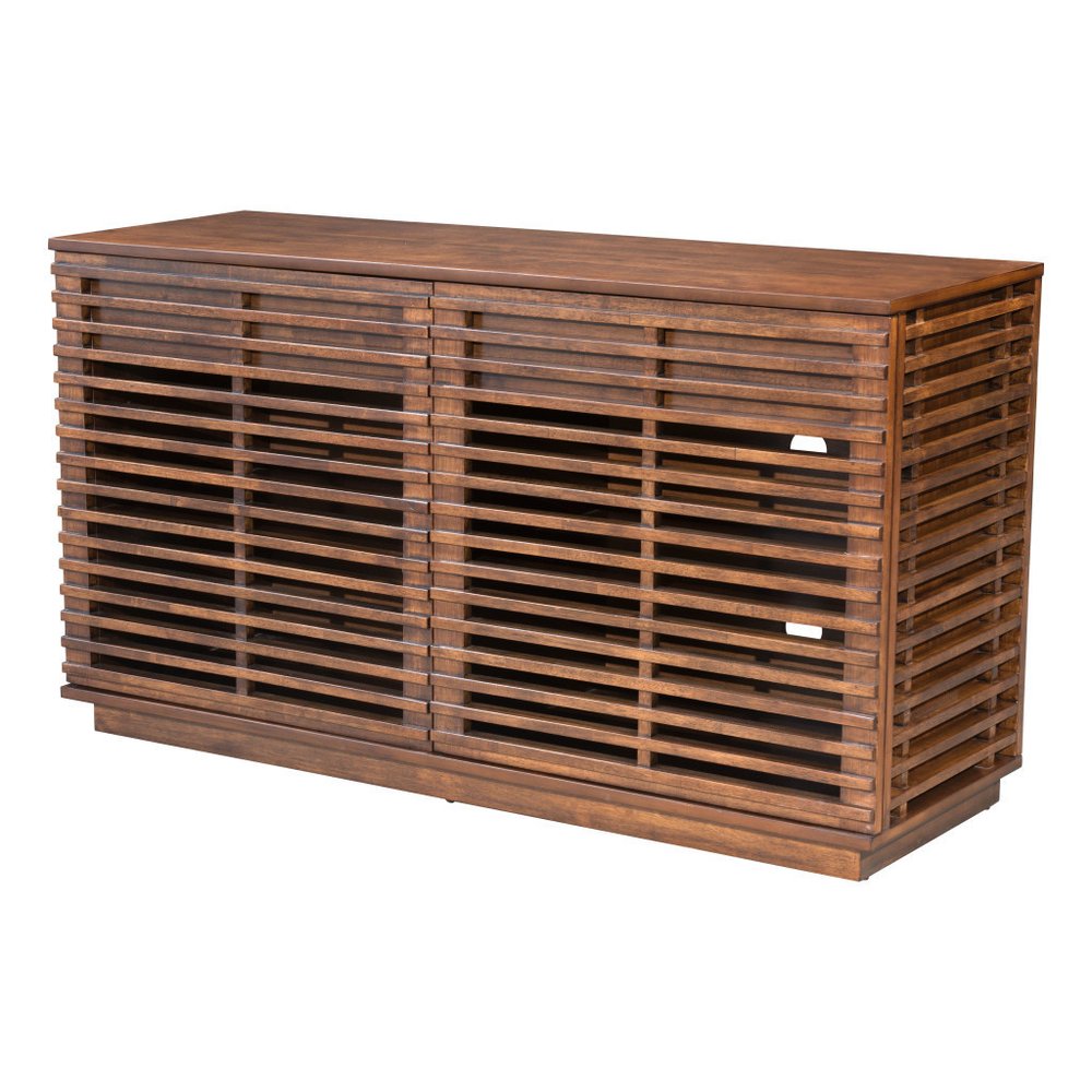 54" Brown Enclosed Storage TV Stand