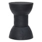 19" Black Solid Wood Backless Bar Chair