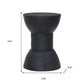 19" Black Solid Wood Backless Bar Chair