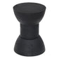 19" Black Solid Wood Backless Bar Chair