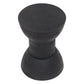 19" Black Solid Wood Backless Bar Chair