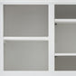 White Solid Wood Adjustable Two Tier Bookcase