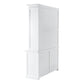 White Solid Wood Adjustable Two Tier Bookcase