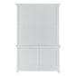 White Solid Wood Adjustable Two Tier Bookcase