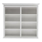 87" White Solid Wood Adjustable Four Tier Bookcase