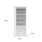 White Solid Wood Adjustable Four Tier Bookcase